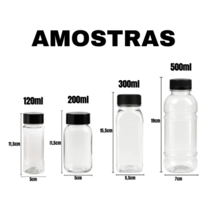 amostras de embalagens pet