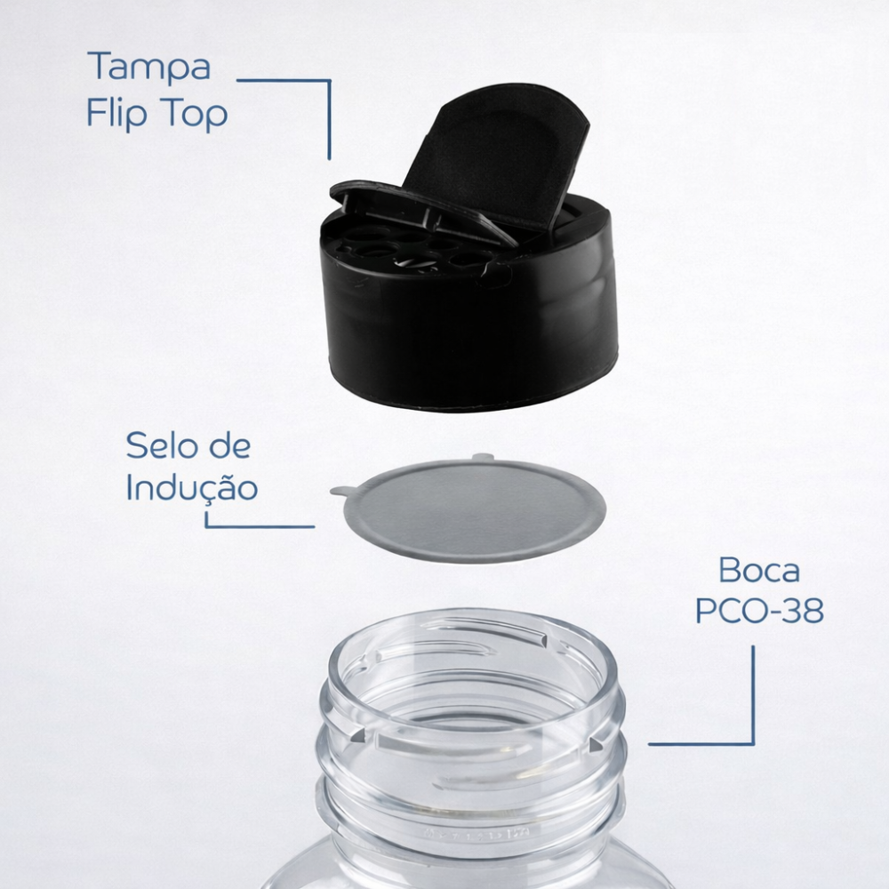 Pote para Tempero 120ml no Atacado — Fardo com Tampa Dosadora Dupla e Lacre - Imagem 6