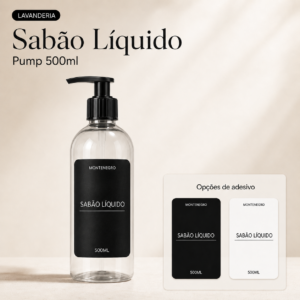 Frasco Sabão Líquido Pump 500ml — Lavanderia